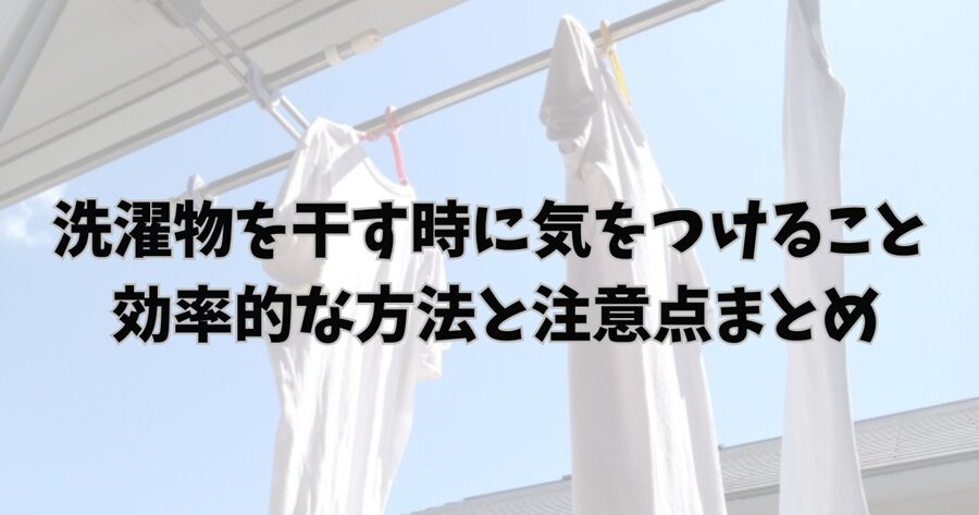 洗濯物を干す時に気をつけること: 効率的な方法と注意点まとめ